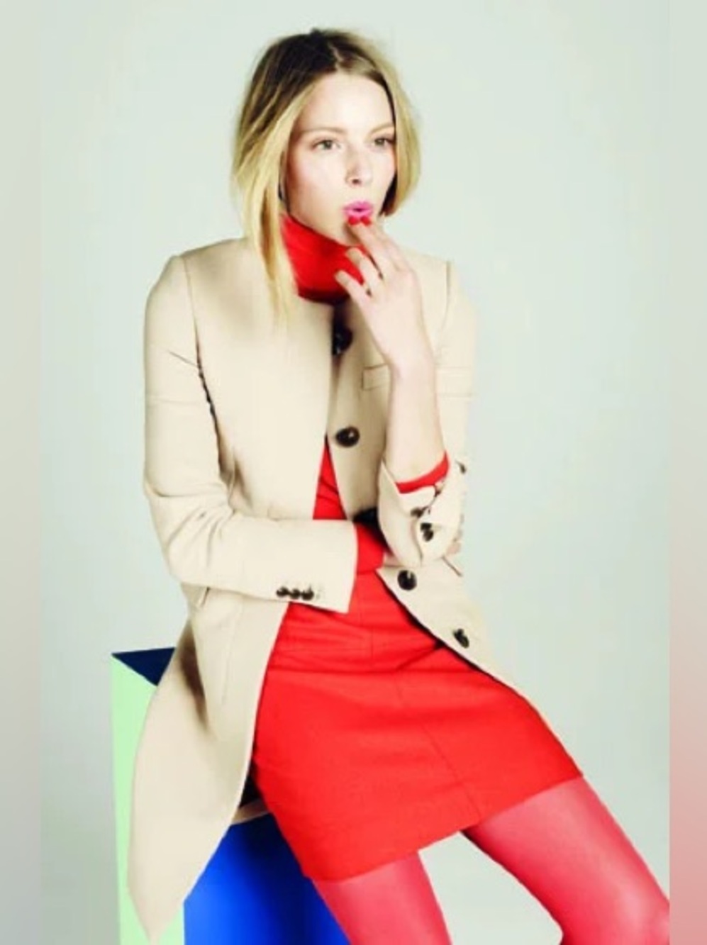 J Crew S Symphony Double Cloth Collarless Coat